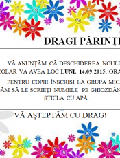 Deschiderea noului an scolar