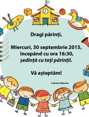 Sedinta cu toti parintii